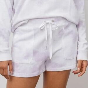 Rails Robin Lavender Tie Dye Cotton Cut Off Shorts Women's Large